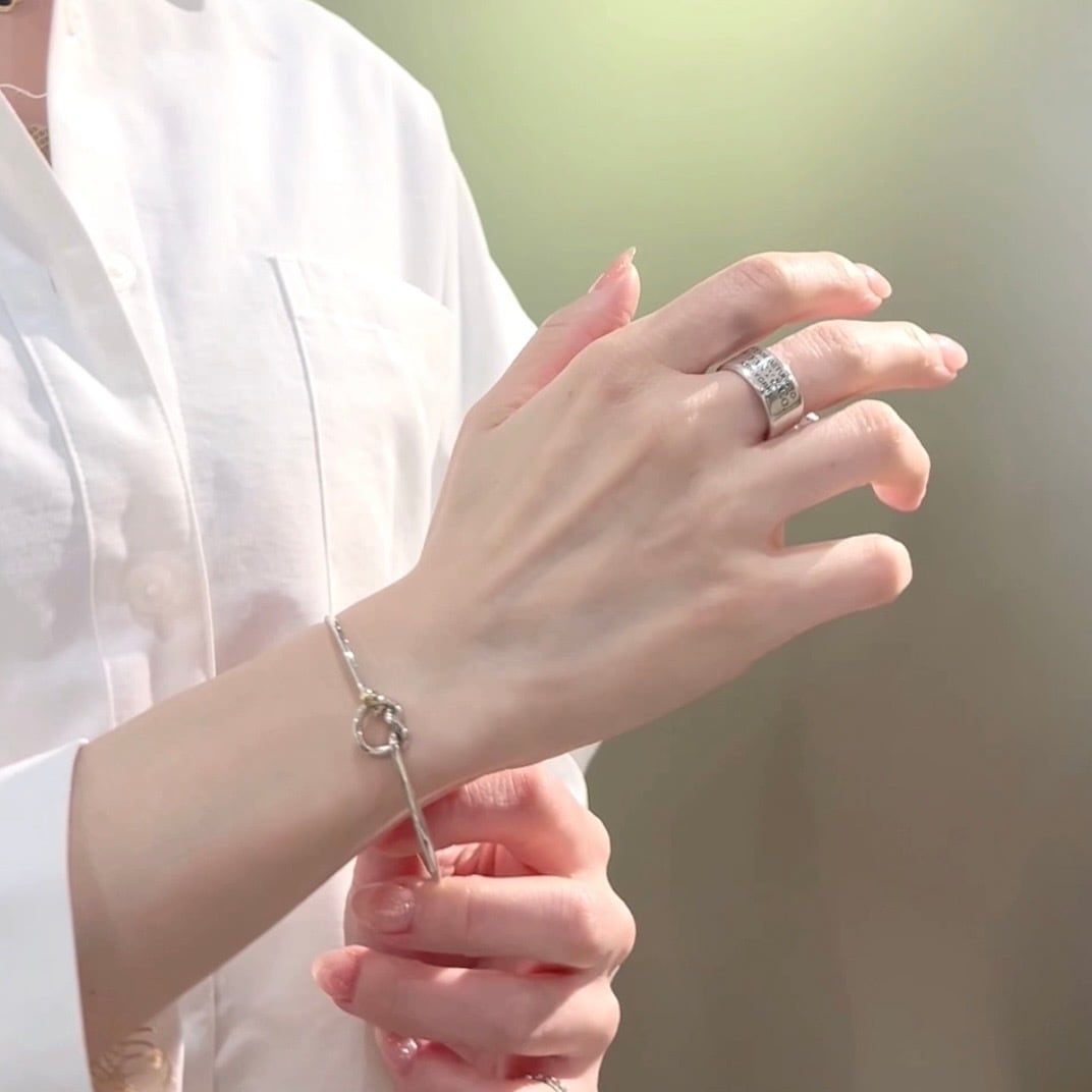 TIFFANY&Co. 極美品 リターントゥ ワイドリング 14号 Ag925 TIFFANY&CO.】【14号】2282 ティファニーワイドリターン トゥ