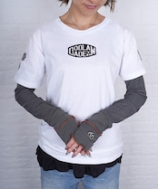 【直営限定ITEM】バイカラーメロウアームカバー (GRAY) CQ-49505H
