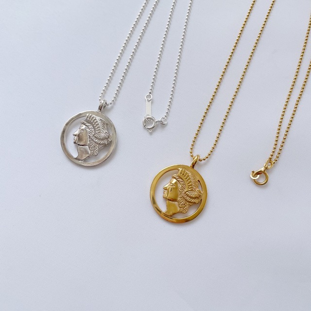 coin motif necklace  (GD)