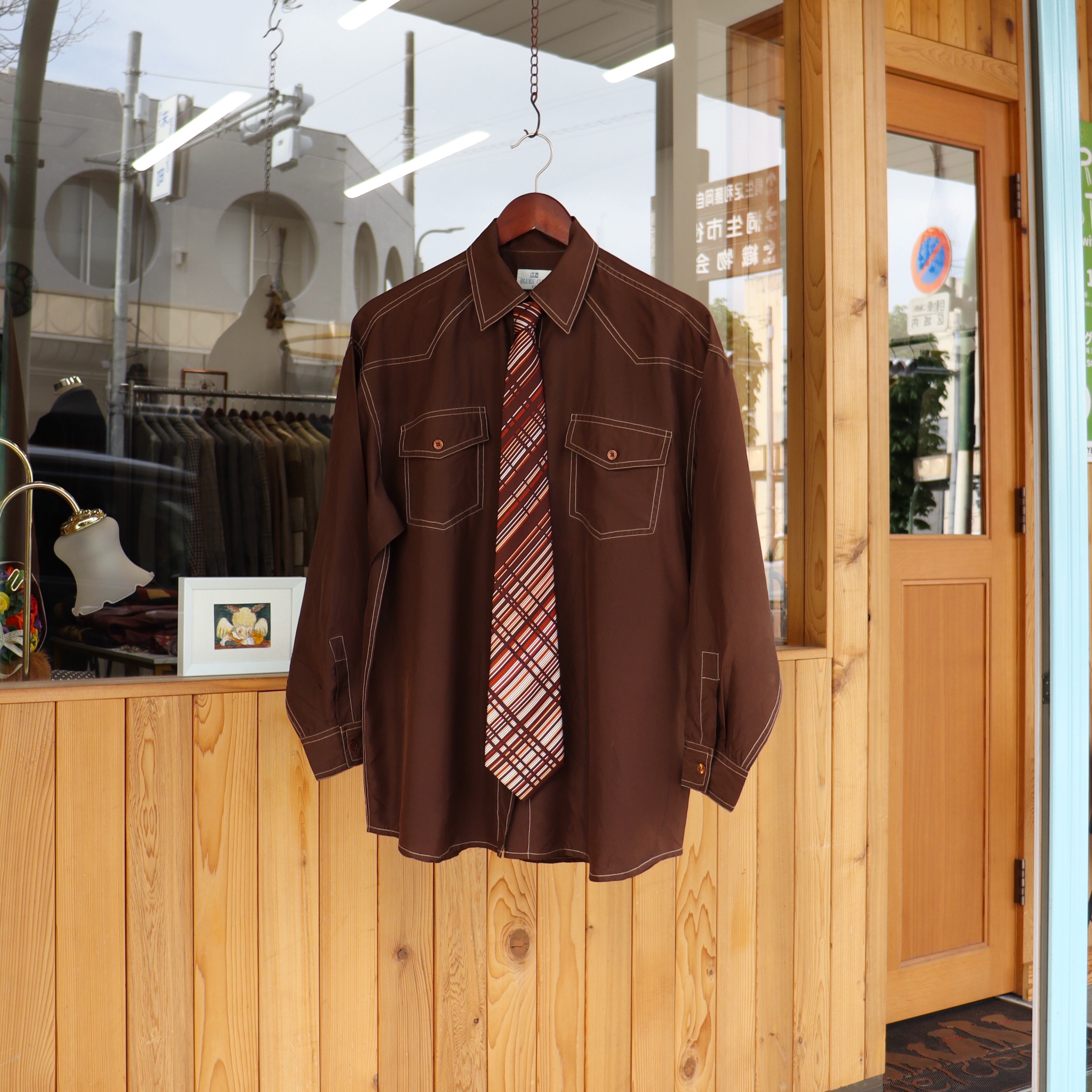 silk shirt & necktie【set】