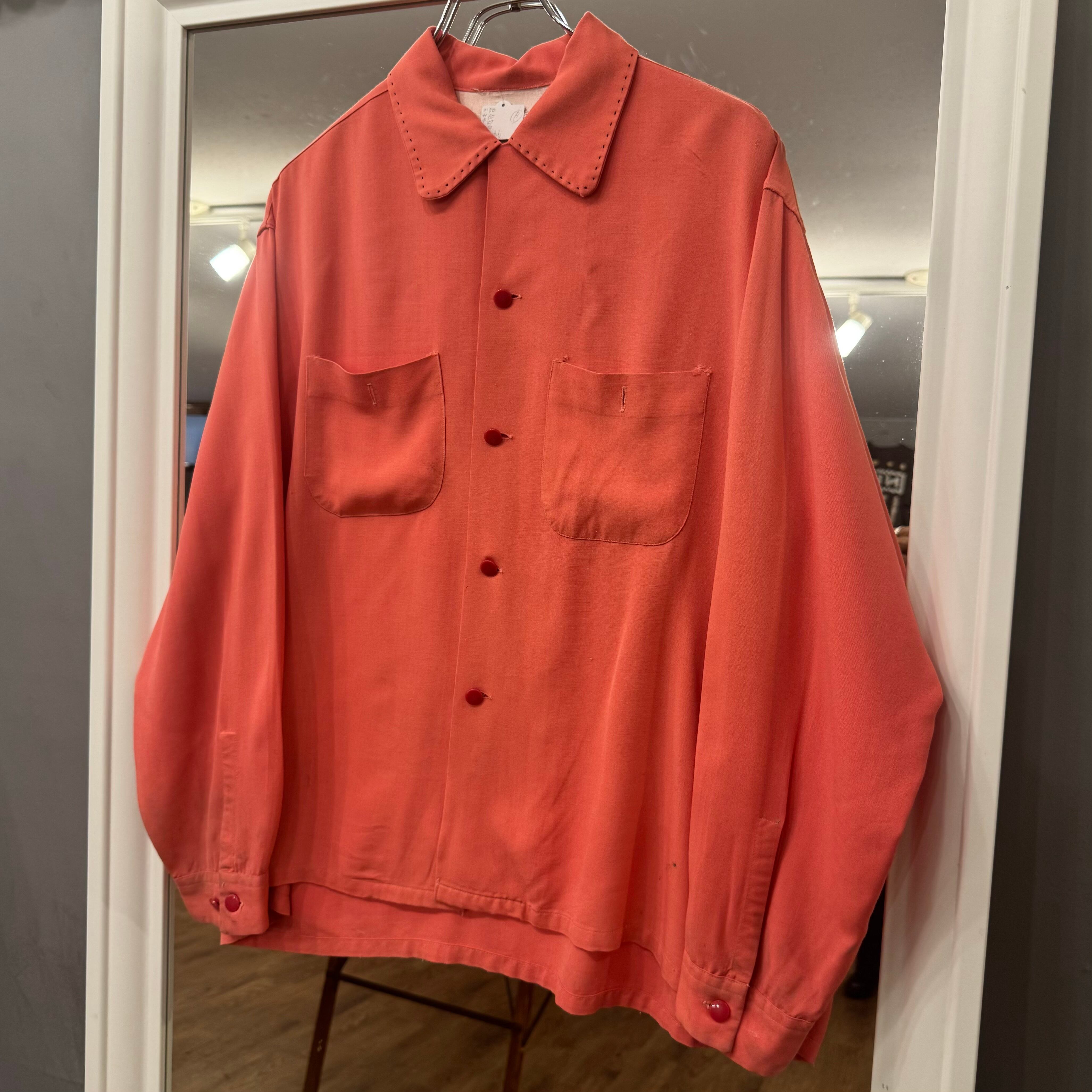 ピンクカラー】50's Town Craft Rayon Gabardine Shirt “Pink” | spike osu