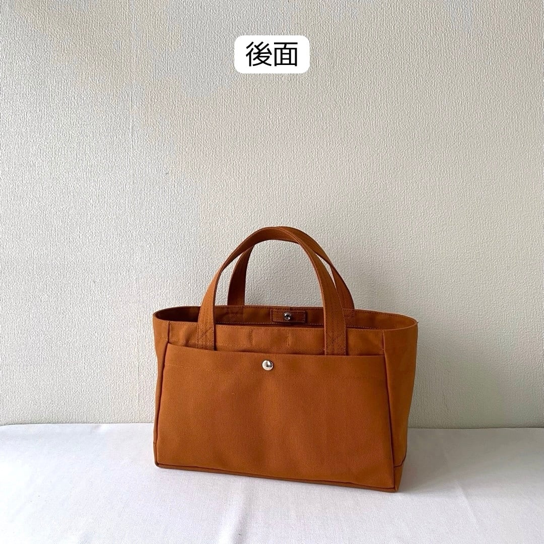 全8色】「軽いボックストート」横長サイズ／アルマダ8号帆布【受注制作