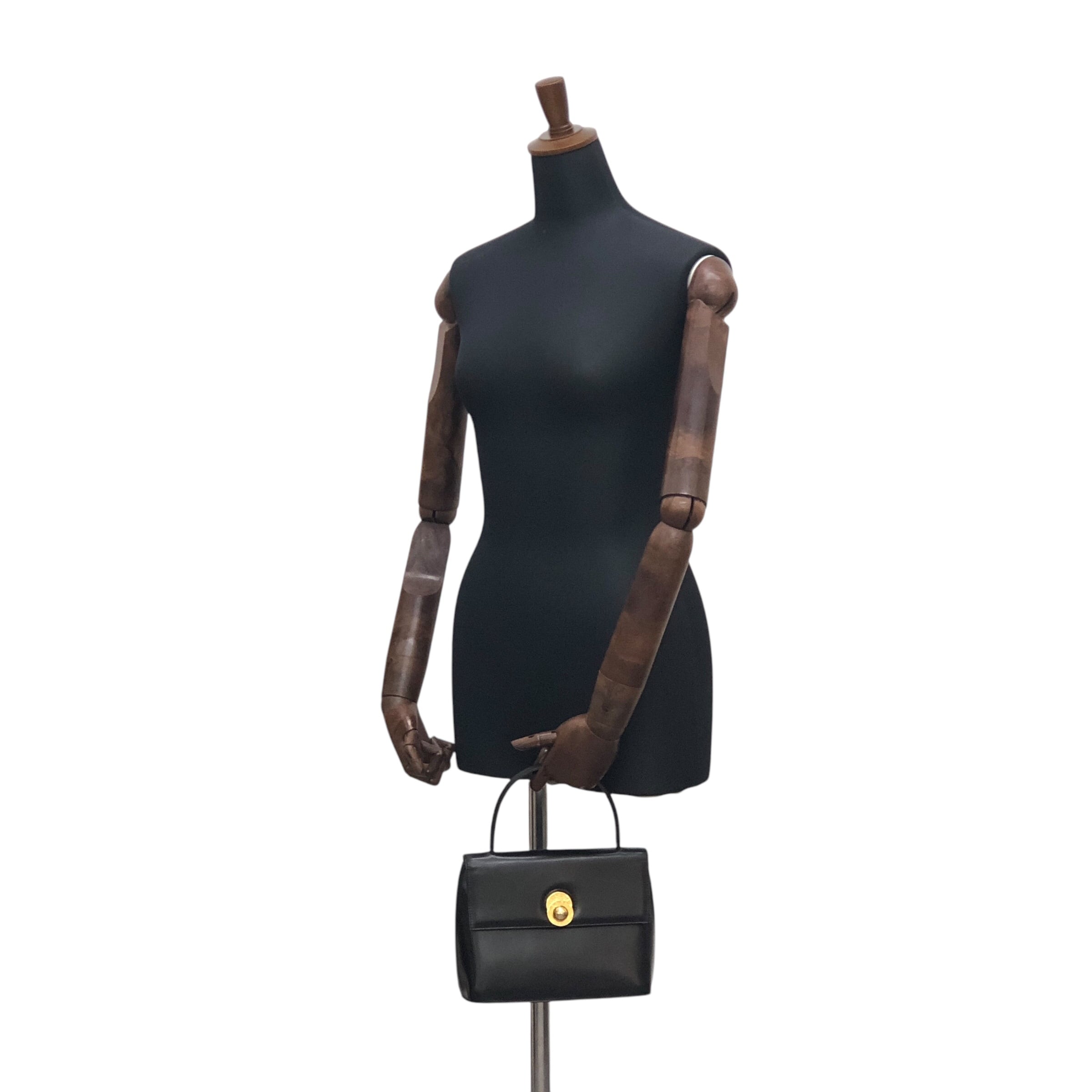 CELINE セリーヌ ハンドバッグ ブラック スターボール レザー vintage