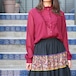 EU VINTAGE FRILL DESIGN BLOUSE/ヨーロッパ古着フリルデザインブラウス