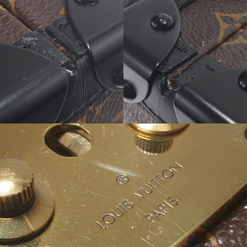 LOUIS VUITTON ルイヴィトン モノグラム プティット マル ショルダーバッグ トランクバッグ ブラウン×ブラック レザー×PVC M45943 ゴールド金具 LOUIS VUITTON - LOUIS VUITTON ルイヴィトン モノグラム プティット