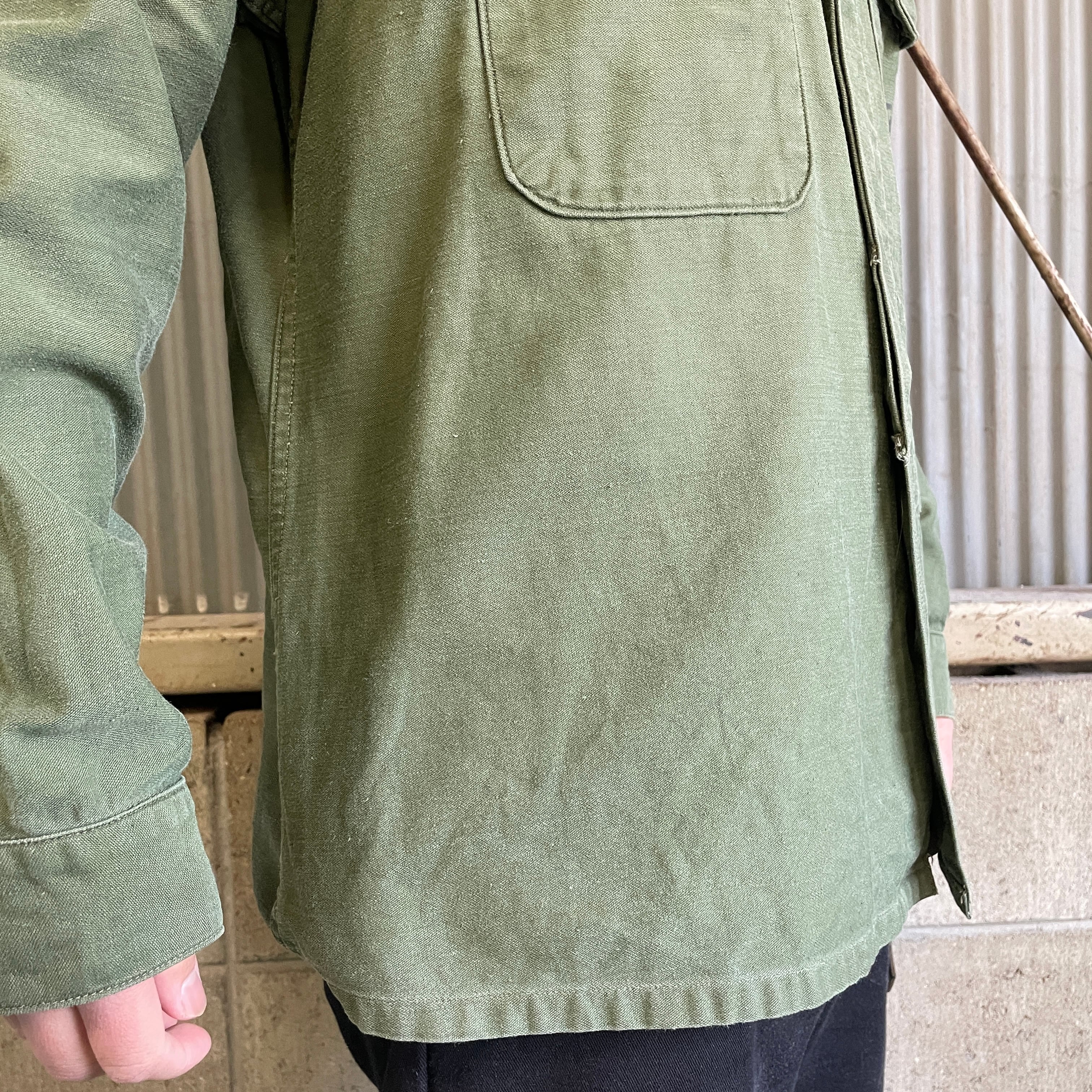 50〜60年代 米軍実品 USMC P-58 比翼 ユーティリティシャツ メンズXL 
