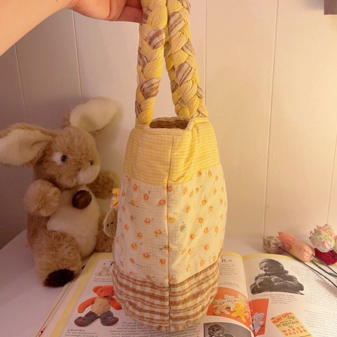 sunflower patchwork hand bag