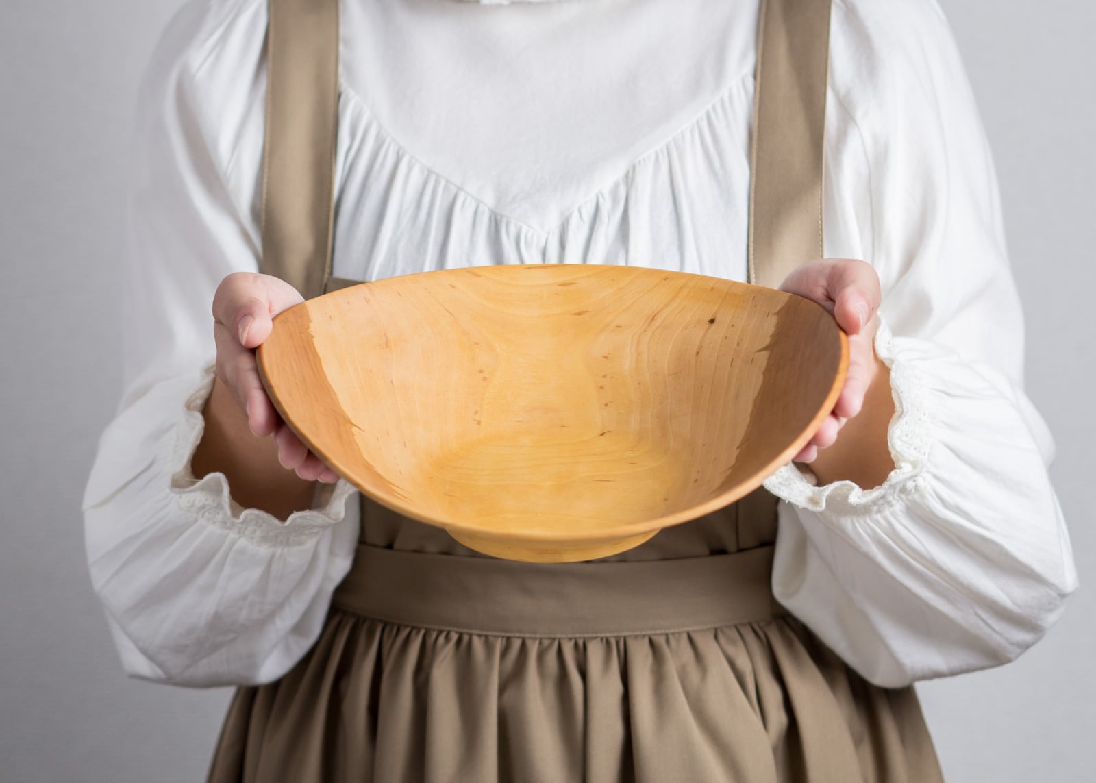 ソメイヨシノ材 サラダボウル L 1（ウッドボウル・木製ボウル