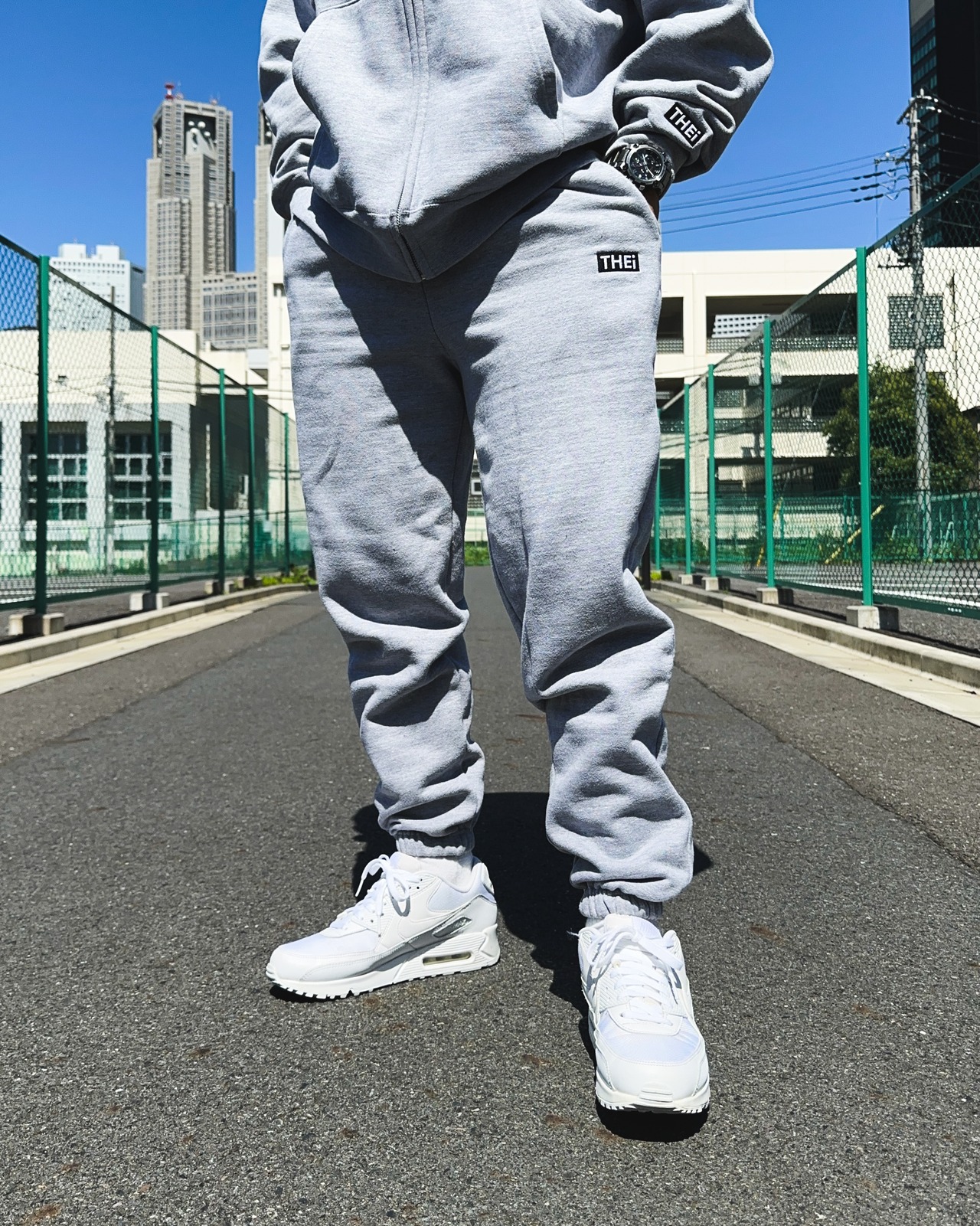 BOX ONE POINT HEAVY WEIGHT SWEAT PANTS - GRAY