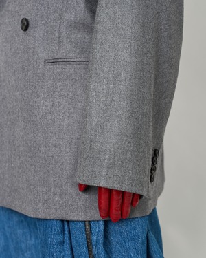 ssstein "WOOL FLANNEL OVERSIZED PEAK LAPEL JACKET〔GREY〕"