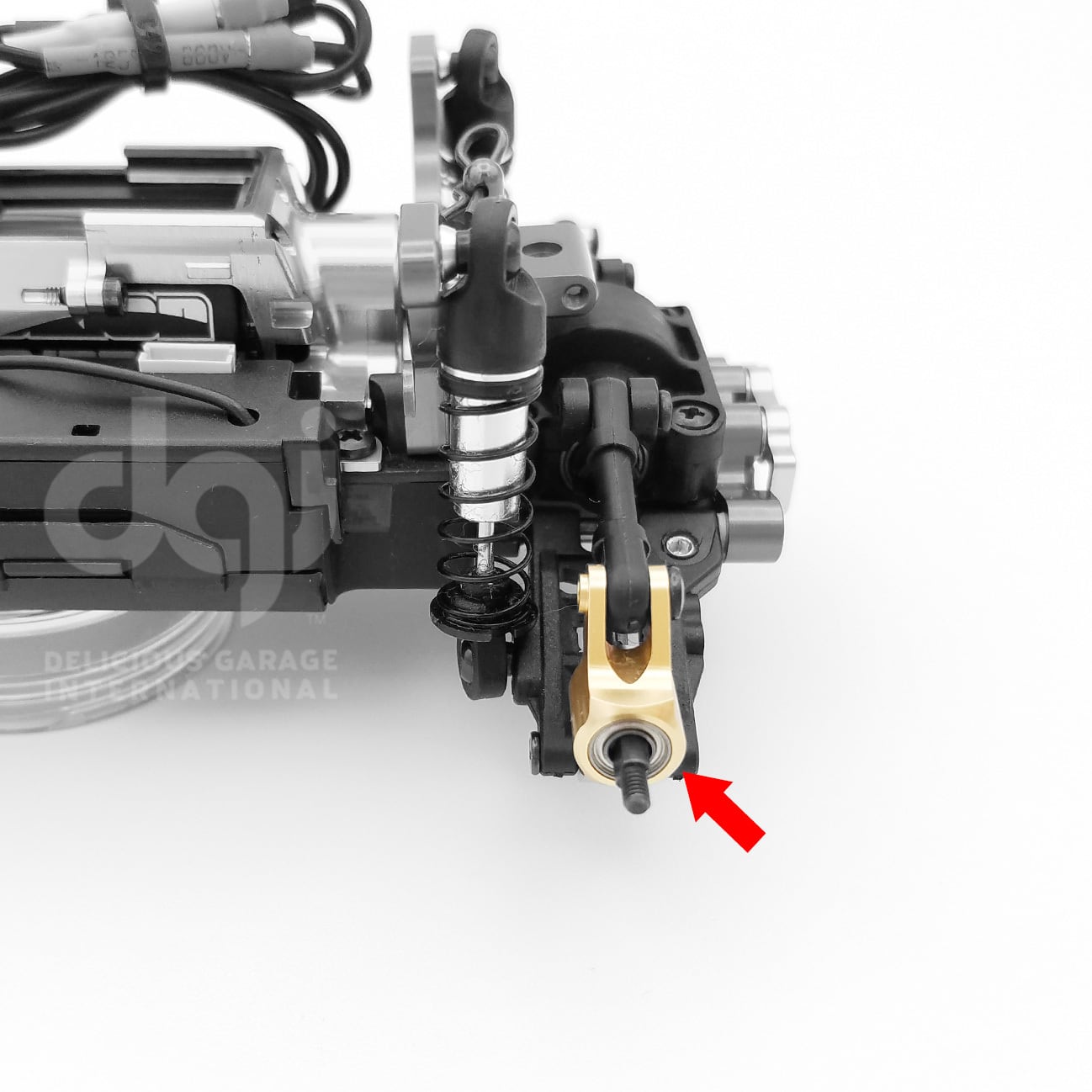 京商(Kyosho) UMW516 アルミリアハブキャリアセット1° RB5他 Kyosho 0° Aluminum Rear Hub Carrier Set w/Bearings [KYOUMW516-0