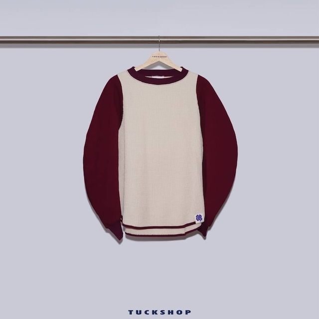 WAFFLE PULLOVER（BURGUNDY）
