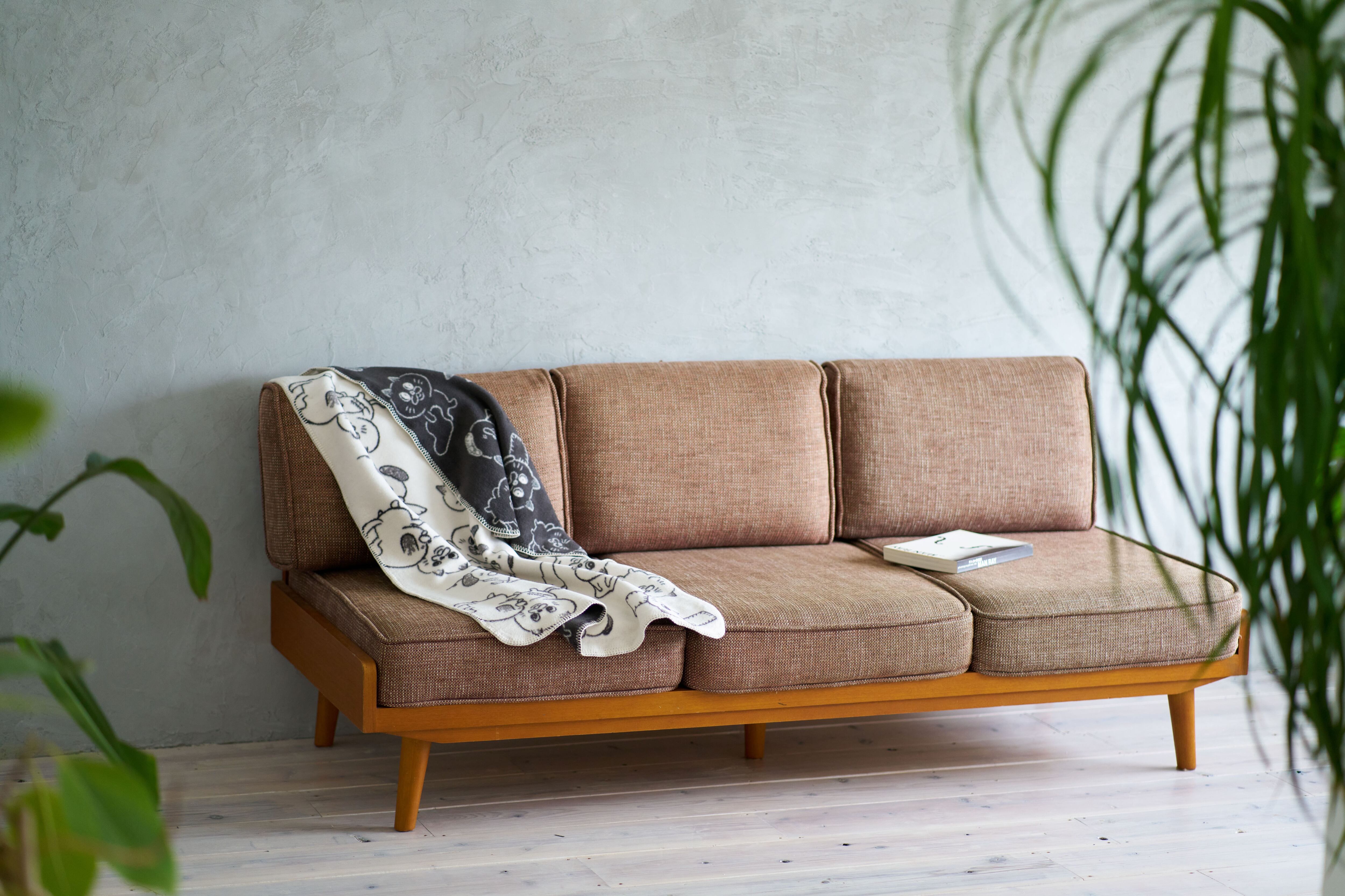 組合公式キャラクター「ブランとケットン」／ひざ掛け | 日本毛布工業組合