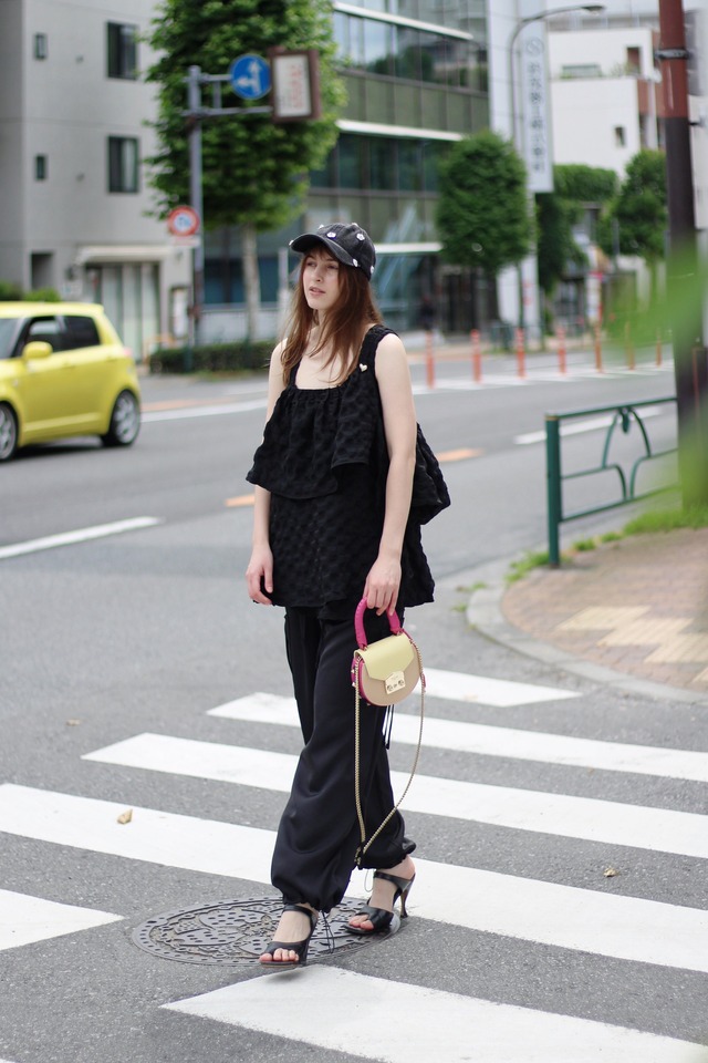 ( original）サテンリボンカーゴパンツ