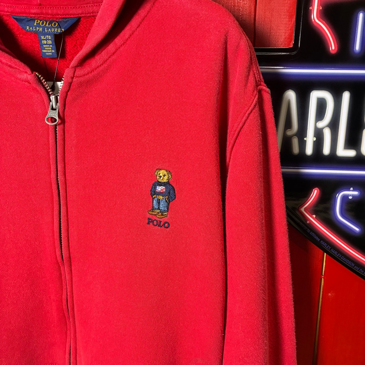 POLO RALPH LAUREN ポロベア ジップパーカー 赤