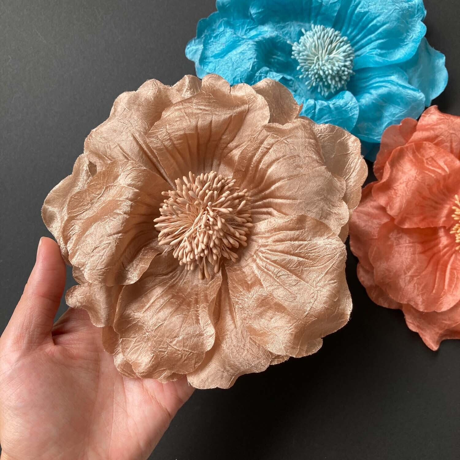 オンライン限定》5枚花びらの大きな布花 | Dua-アクセサリーパーツショップ