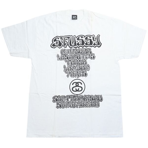 STUSSY ステューシー ×WES HUMPSTON WORLD TOUR Tシャツ 白 Size【L