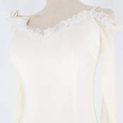 社交ダンス 衣装 スタンダードドレス ワンピース ドレス スタンダード 白 金 フリル レース パーティ 発表会 デモ 綺麗 かわいい レディース クロッチ 上品 ホワイト系 ゴールド系 女性用衣装 ダンス衣装 Mサイズ おしゃれ 軽やか ステージ衣装 大人向け