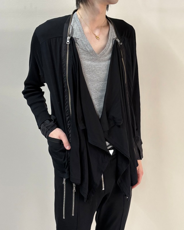 【GOMME】zip cloth detail cardigan