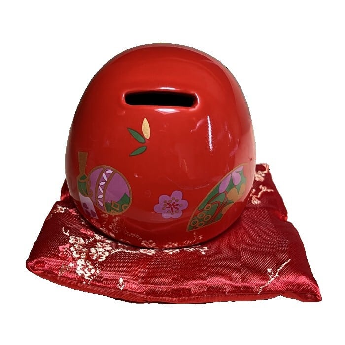 だるま 招財 ダルマ 達摩 赤 陶器 貯金箱 達摩大使 魔除け 厄除け 家内