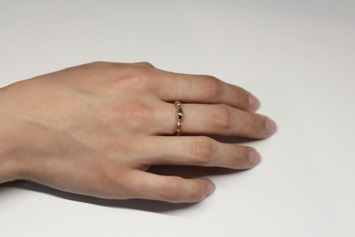 Mikufukamitsu まとうリング 7号(SV/925/K18YGpt)