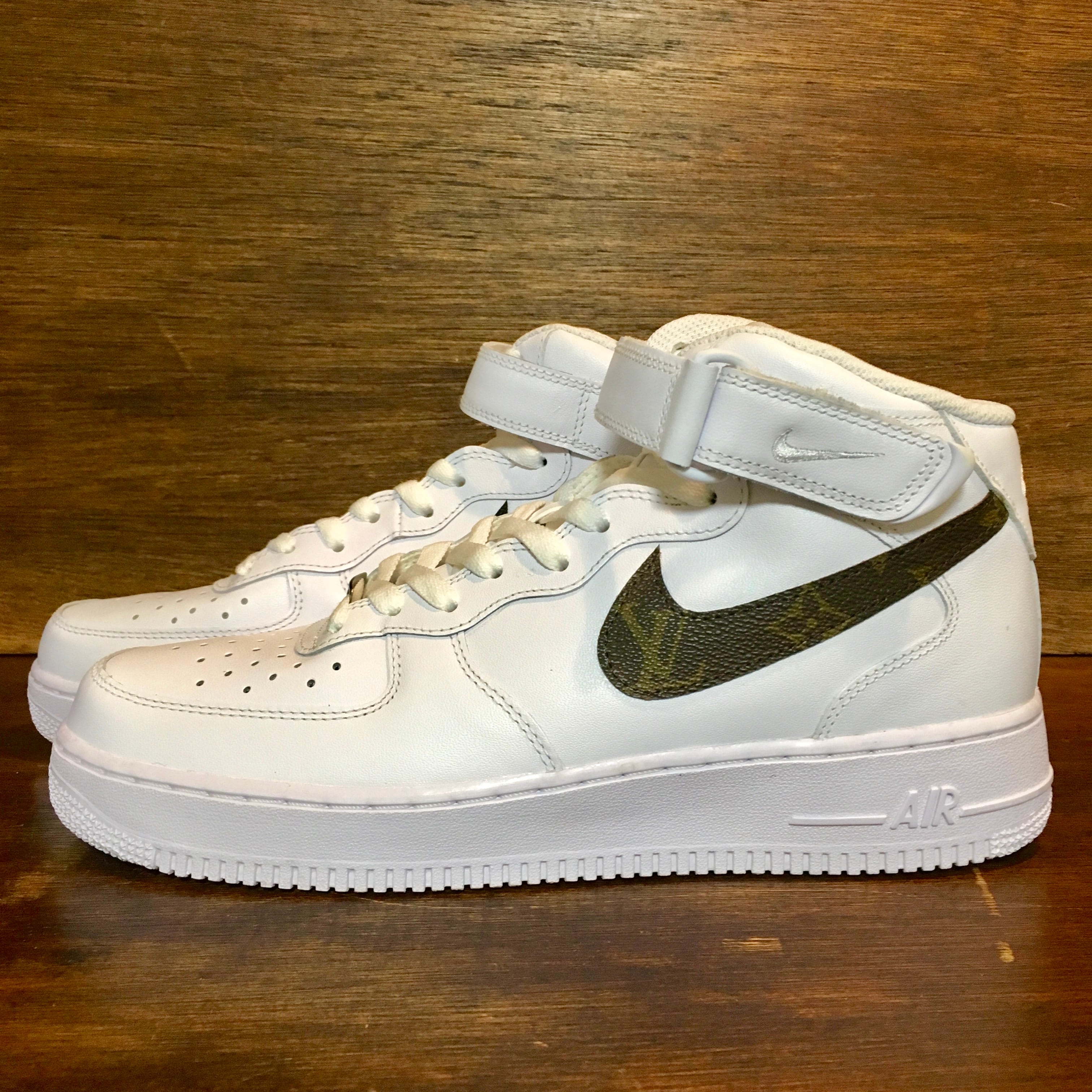 NIKE AIR FORCE 1 `07 Mid White / Louis Vuitton / 28cm | OTHREECUSTOM