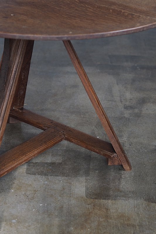 オークの丸テーブル-antique oak tilt top table | アンティーク
