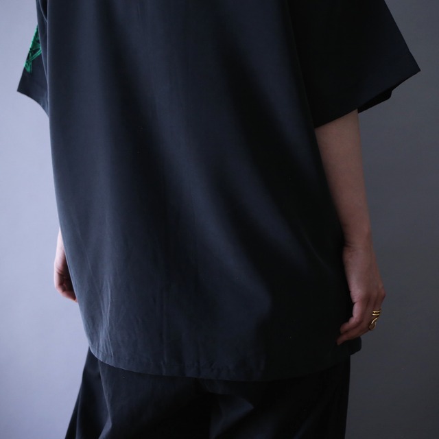 "刺繍×ドクロ" multi color design loose silhouette h/s shirt