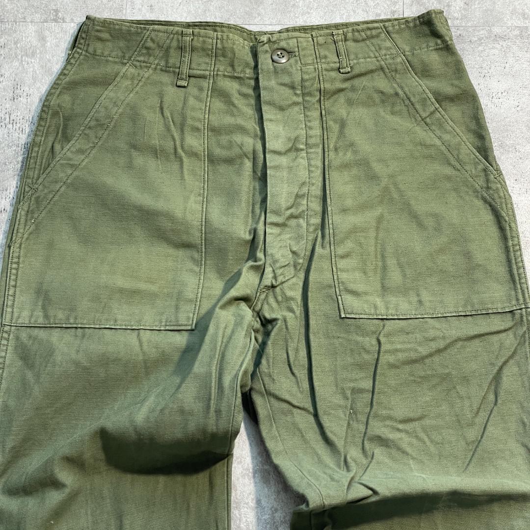 70s USARMY ベイカーパンツ ショーツ ジップ 実物 ミリタリー USA 70s アメリカ軍 実物 OG-107 ベイカーパンツ 34/33 | ib2