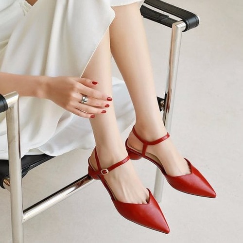 サンダル レディース パンプス アンクルストラップ ローヒール サンダル 大人可愛い こなれ感 きれいめ  通勤 オフィス パーティー ヒール 4cm ポインテッドトゥ ストラップ