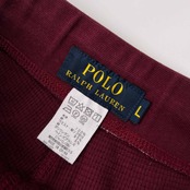 POLO RALPH LAUREN ポロ ラルフローレン チェック柄 サーマル インナー パンツ L /ボルドー系/レギンス/ヘインズブランズジャパン