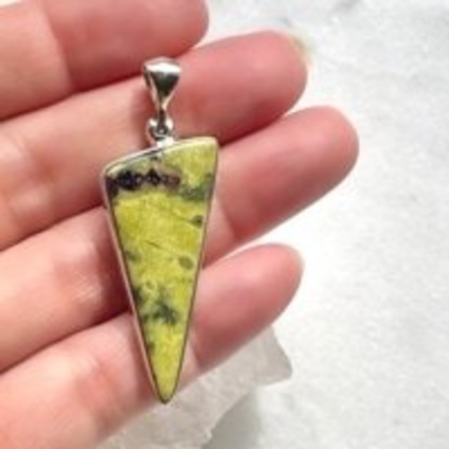 【超美石】アトランティサイト　ペンダント　（チェーンつき）　6490