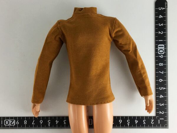 ドール服 1/6 男性用27 ストレッチ 長袖シャツ オリーブ MCS0141 VG - 画像1