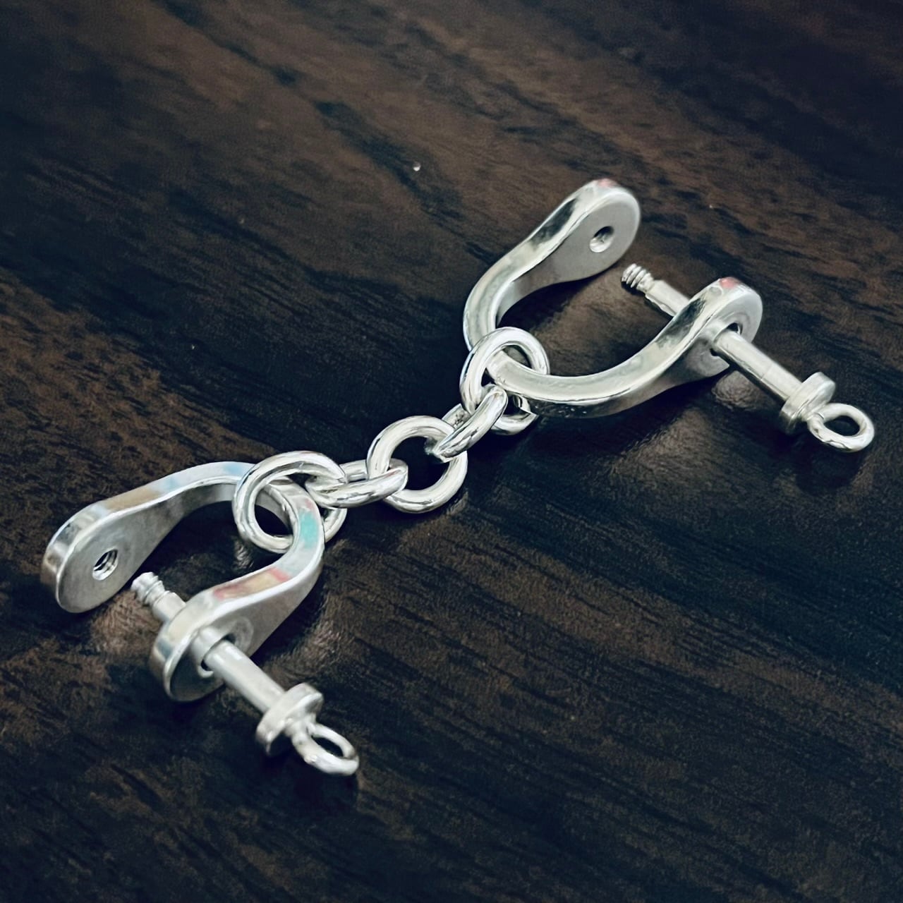 希少】Tiffany&Co. 亘っ ティファニー ダブル シャックル キーリング