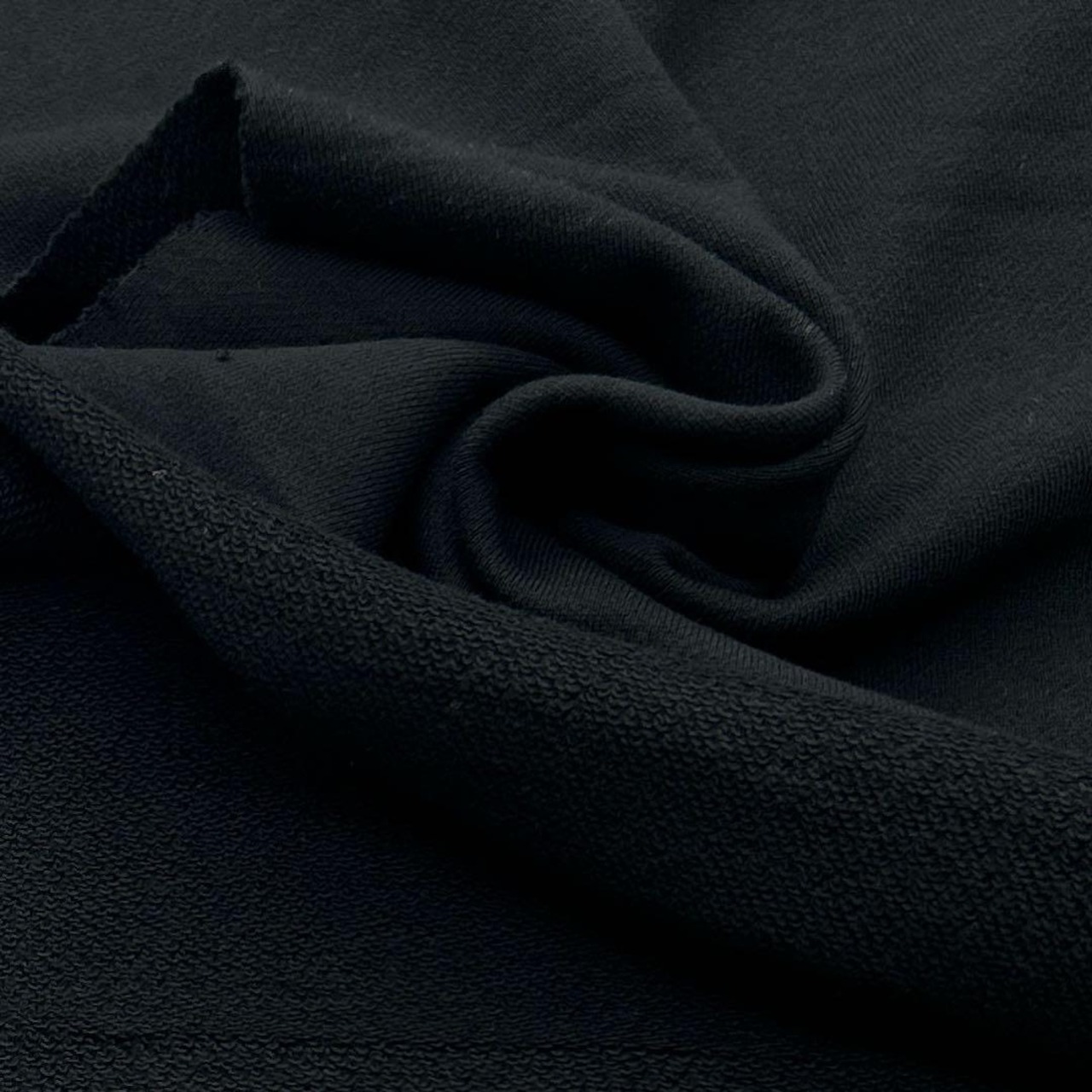 ★NY291◆1.8m◆綿100%裏毛ニット生地◆ブラック