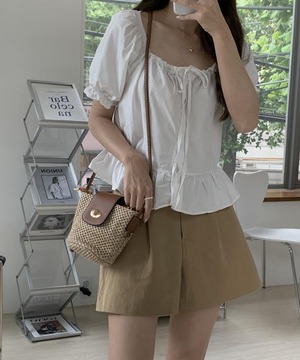 《即納商品》cranberry short pants (cream / beige / black)