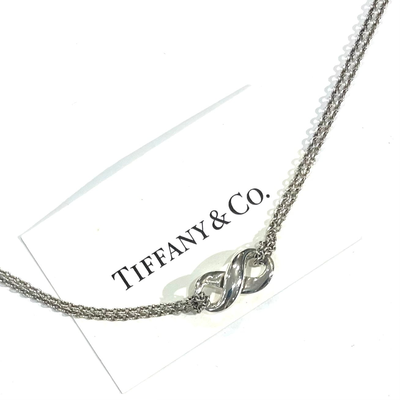 限定価格【TIFFANY&Co.】2669 ダブルチェーン 立体インフィニティ