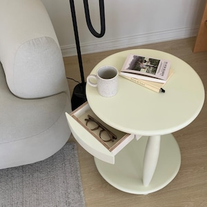 merci side table / メルシー サイドテーブル シェルフ サークル 引き出し 棚 北欧 韓国インテリア 家具