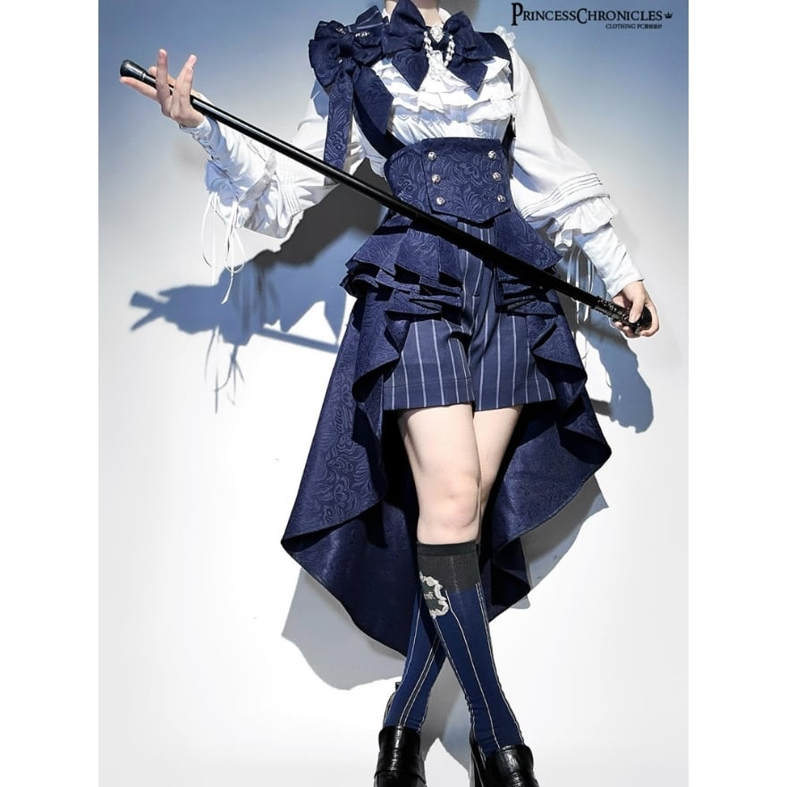 【princess Chronicles】アリスと時計ウサギ コルセット 紺 Princess Chronicles -Bunny's Theatre Blue Color- Ouji Lolita