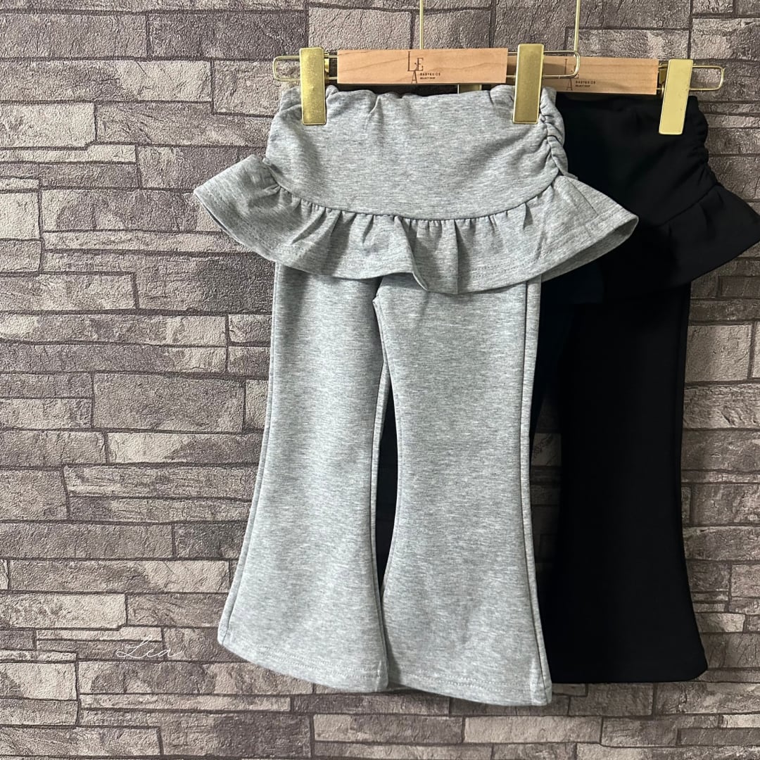 frill skirt layered pants