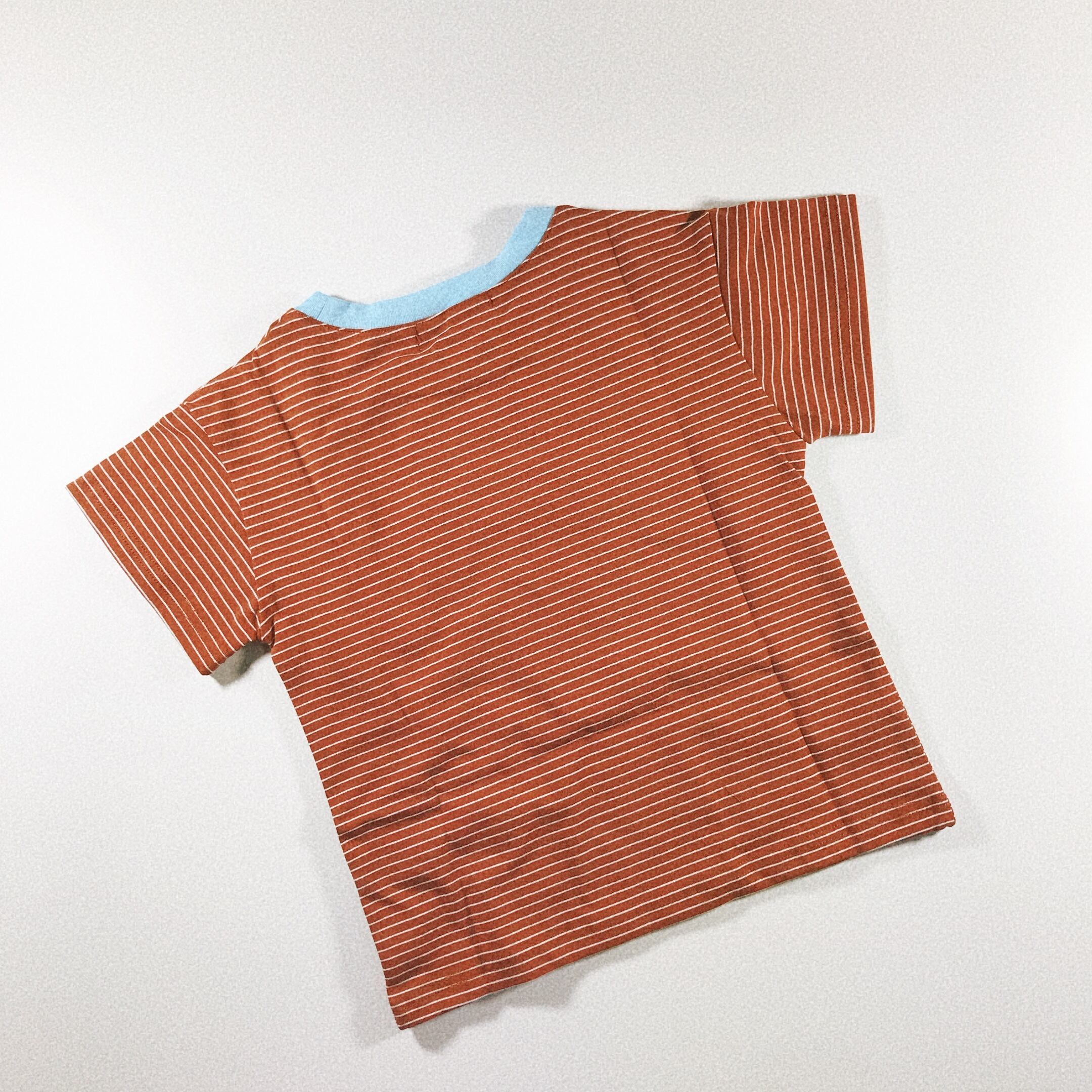 キッズ　リブTシャツ　ネイビー　120  半袖Tシャツ　韓国子供服