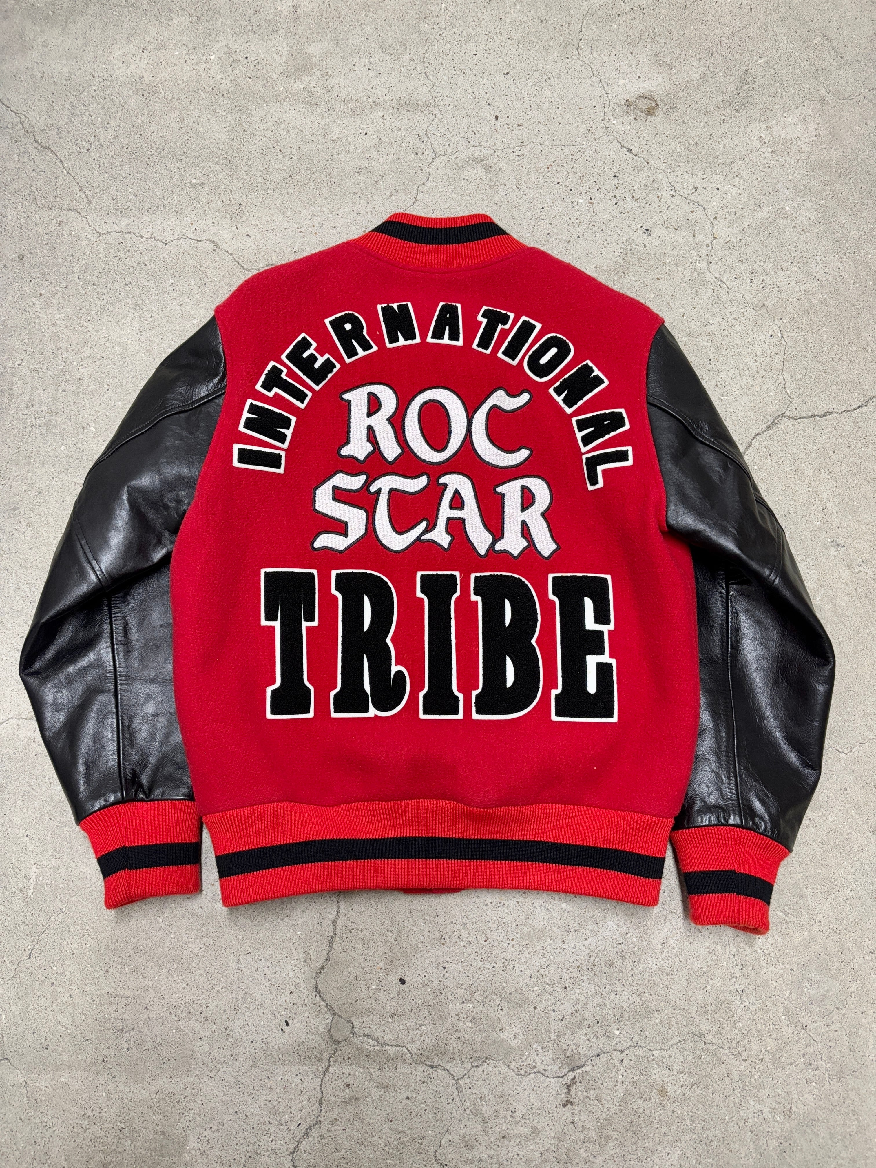 10s STUSSY × ROC STAR/Varsity Jacket/10AW/日本製/L/ロゴ