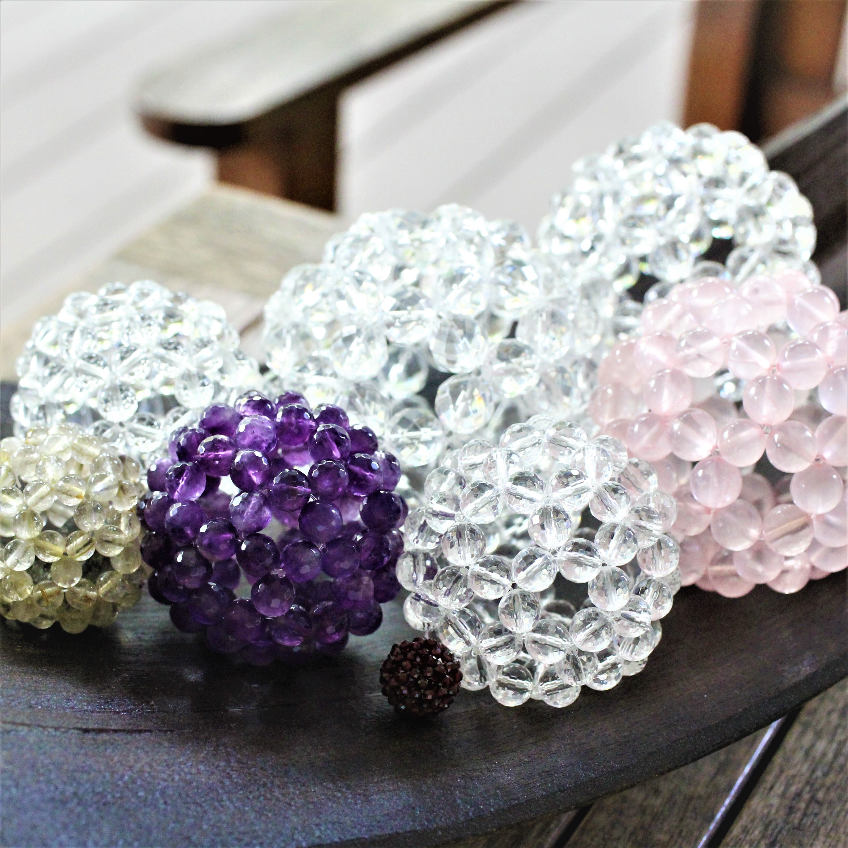 水晶ビーズ多面体【バッキーボール】直径5.5㎝ | earth venus