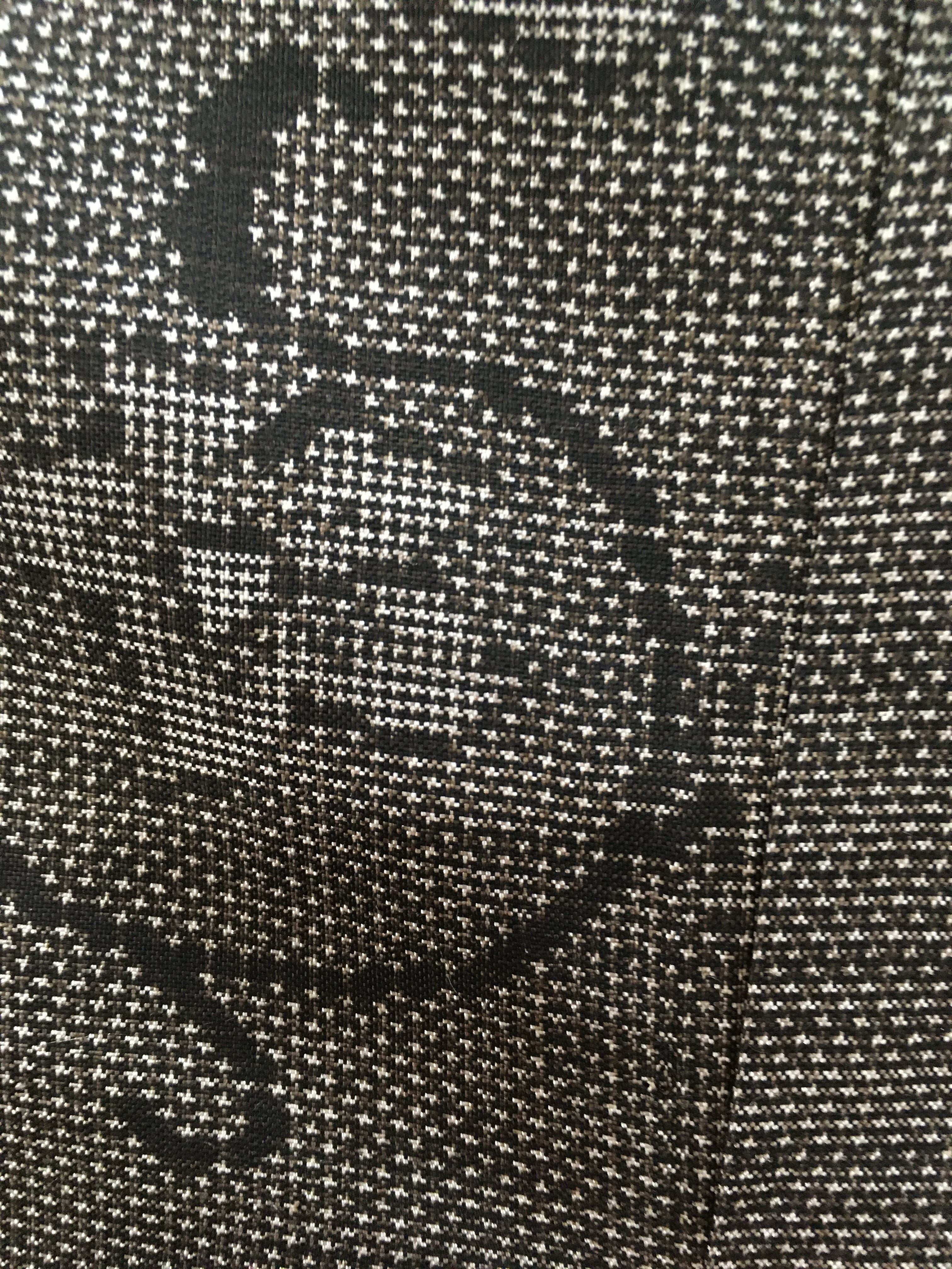 大島紬袷（こげ茶地｜唐草花）