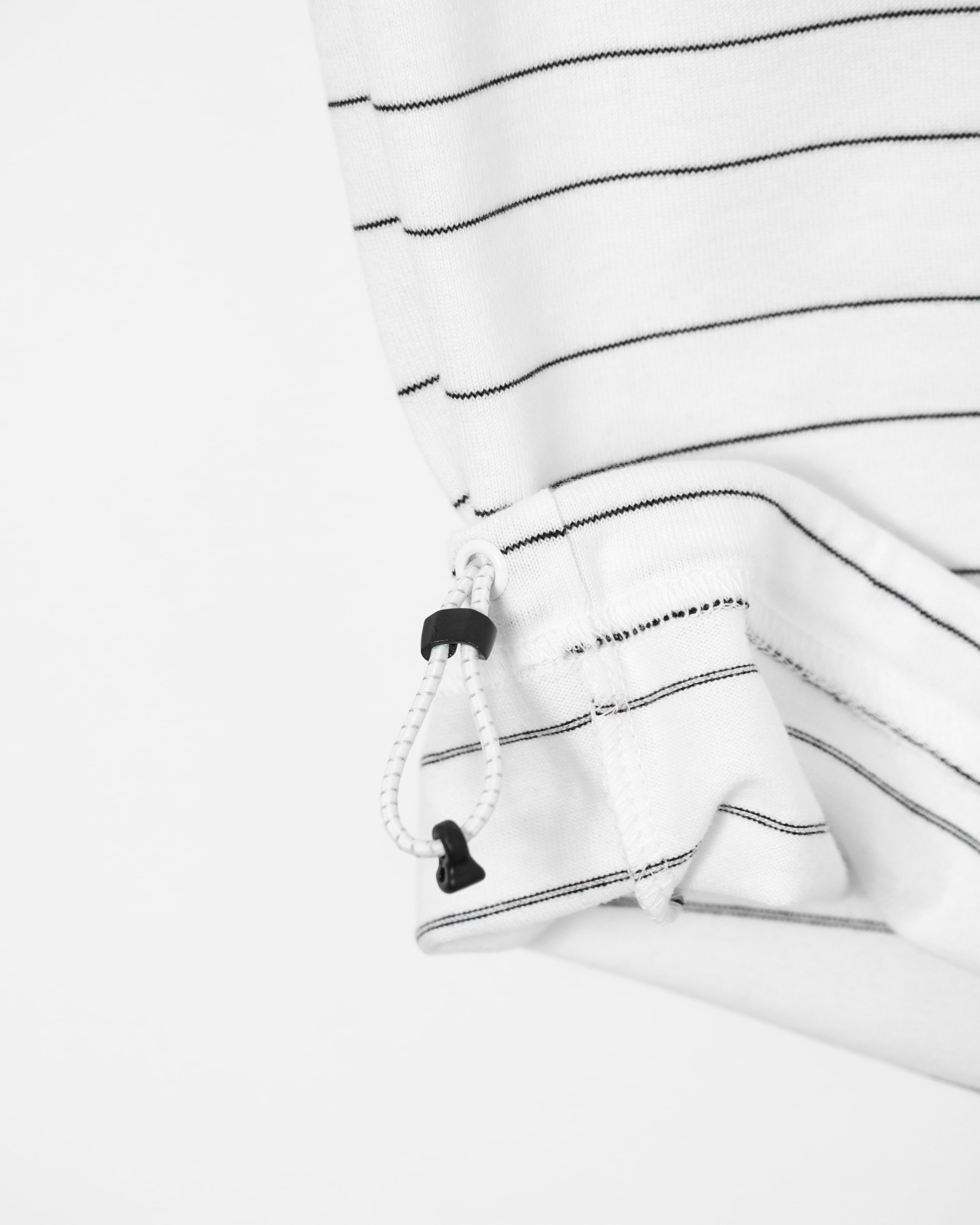 OPTSTUFF] CLASSIC BORDER DRAWSTRING T-SHIRT (WHITE) | OPTSTUFF
