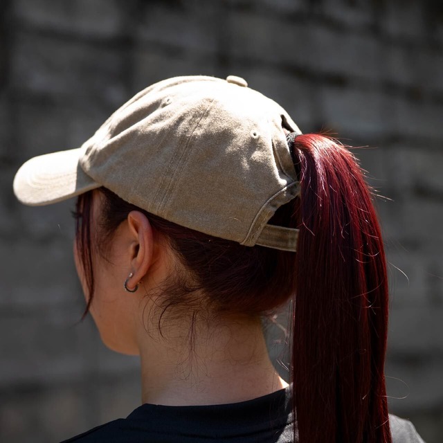 ポニーテールキャップ  ミニバード（ベージュ）