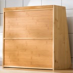 多機能 キッチンラック ドア付き カウンタートップ キッチン収納 防塵 小型収納 キャビネット 木製 3段 ミニマリスト 見えない収納 雑貨 インテリア 北欧 おしゃれ