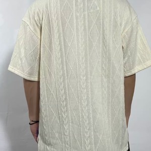 テクスチャーニット半袖ポロシャツ　0754