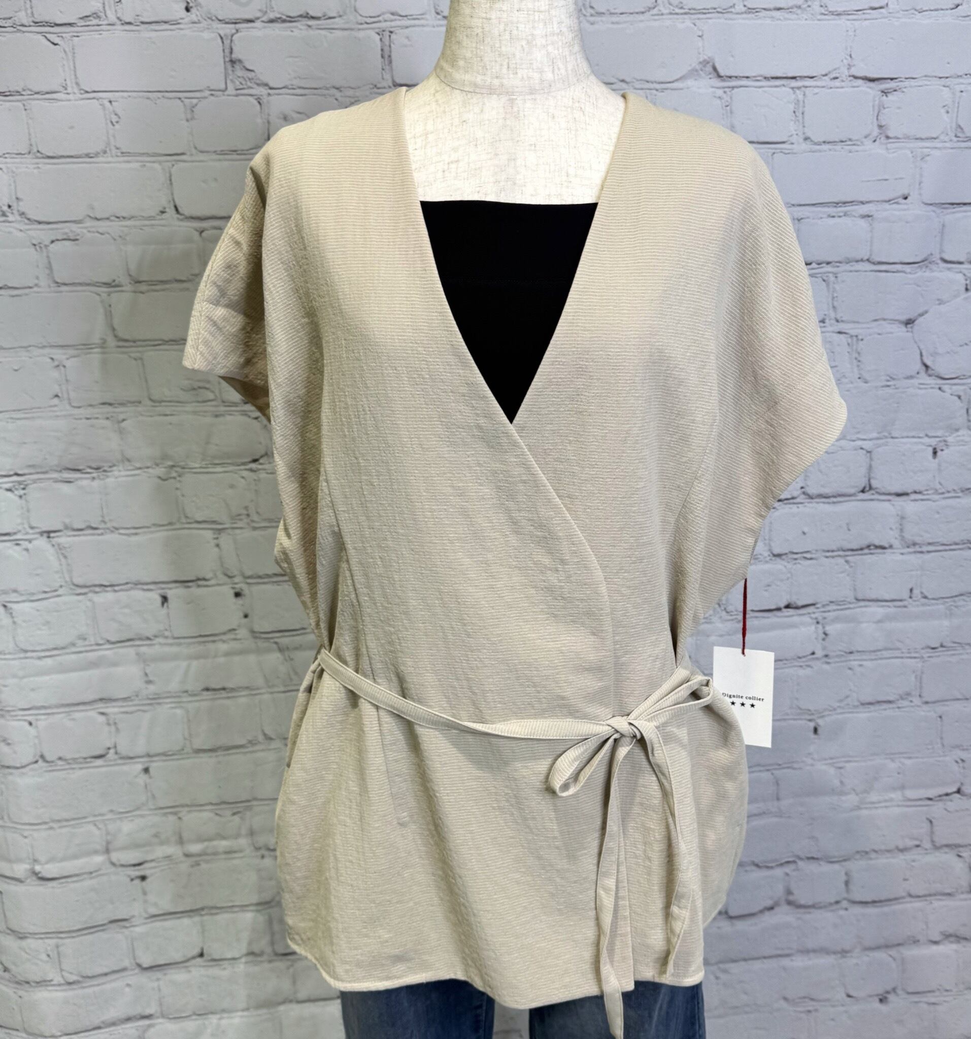 SALE！Dignite collier ディニテコリエ ノーカラーガーゼジャケット