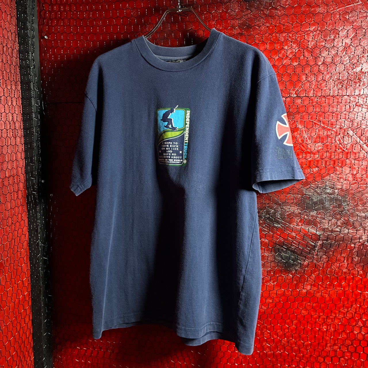 00s INDEPENDENT オールドスケートTシャツ ネイビー インディペンデント